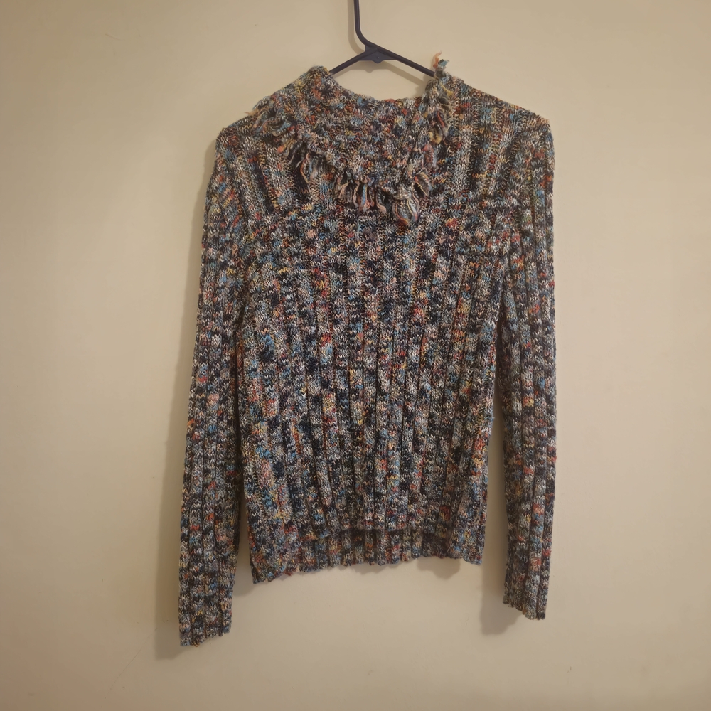 Alfred Dunner Colorful Knit Cowl Sweater
